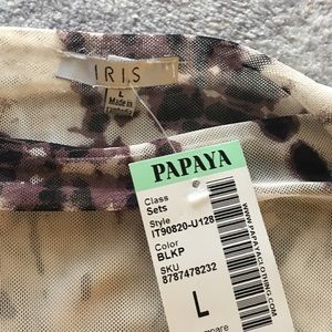 Papaya Sheer Crop Shirt